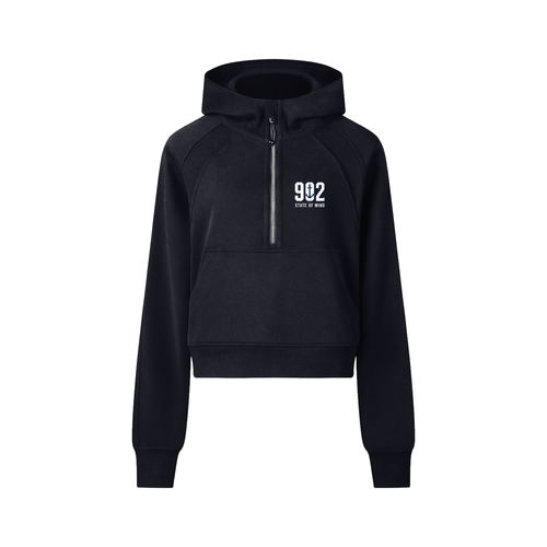 902 State Of Mind Cropped Half-Zip Hoodie