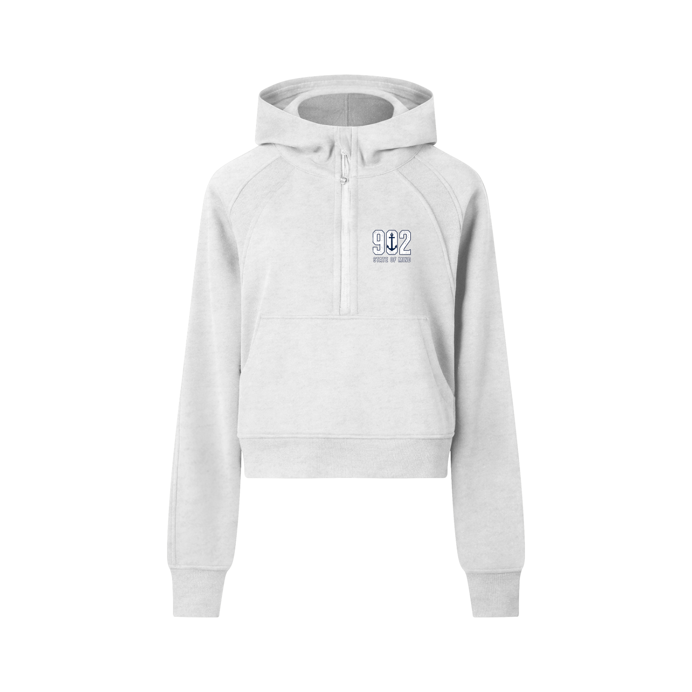 902 State Of Mind Cropped Half-Zip Hoodie