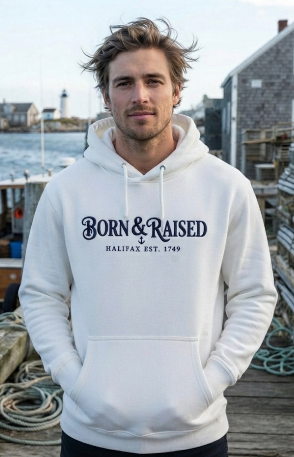 Born & Raised embroidered Unisex Hoodie